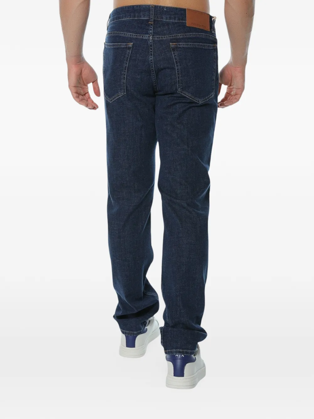 Trussardi 380 Icon jeans met verwassen effect Blauw