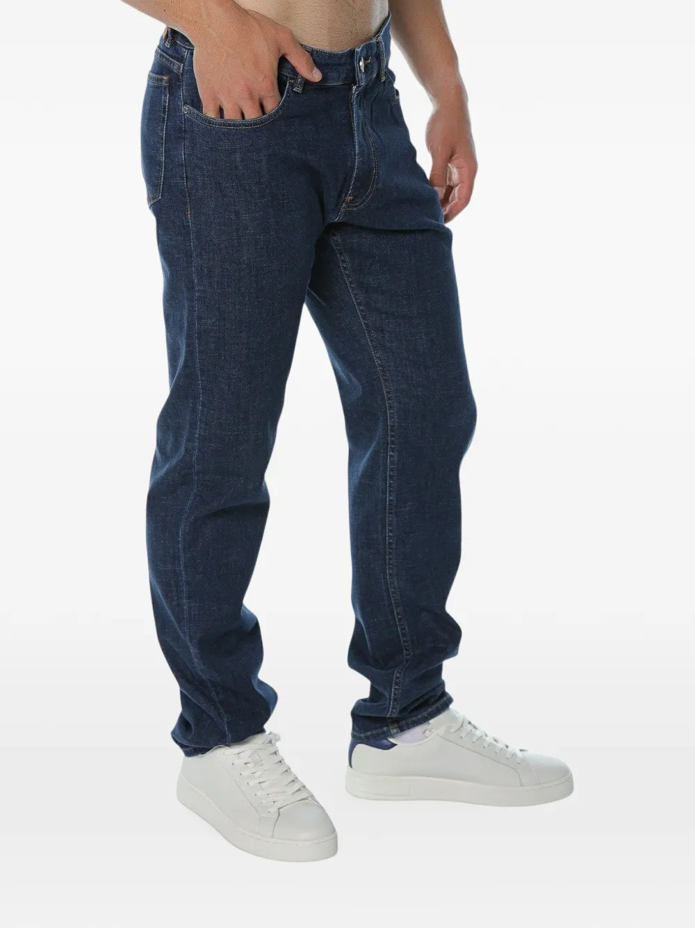 Trussardi 380 Icon jeans met verwassen effect Blauw