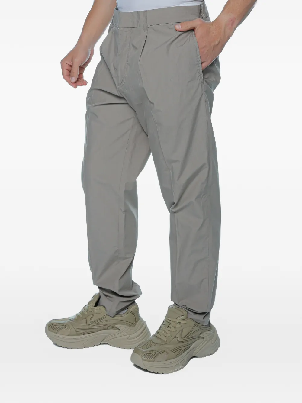 Emporio Armani Straight plooibroek Groen