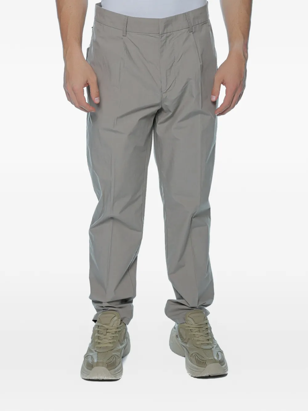 Emporio Armani pleated straight-leg trousers - Verde