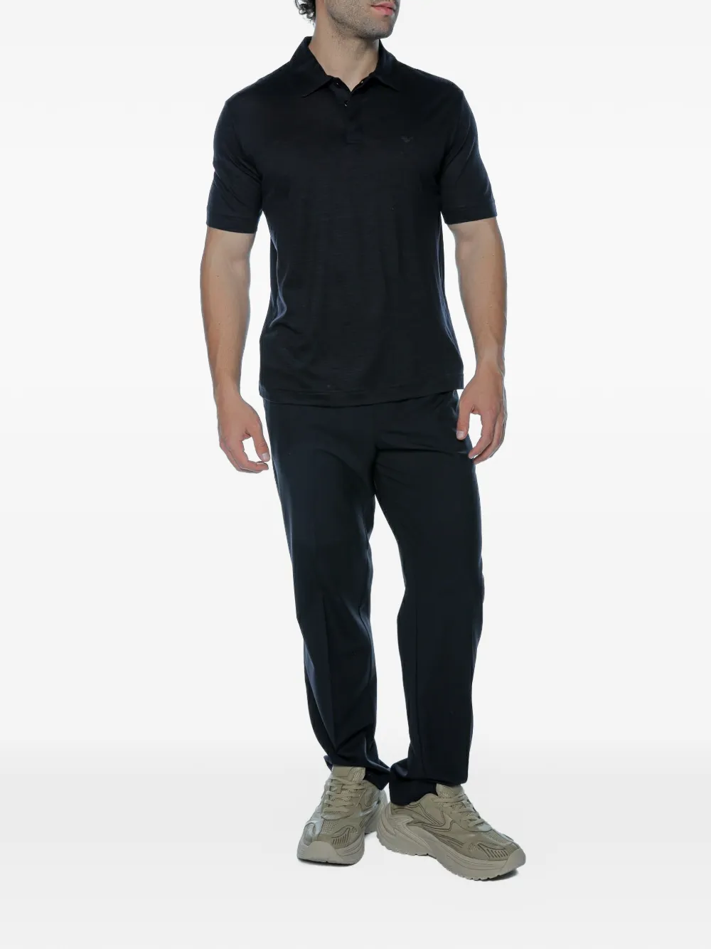 Emporio Armani Poloshirt met korte mouwen Zwart