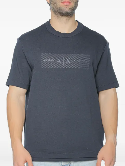 Armani Exchange logo-print short-sleeve sweater