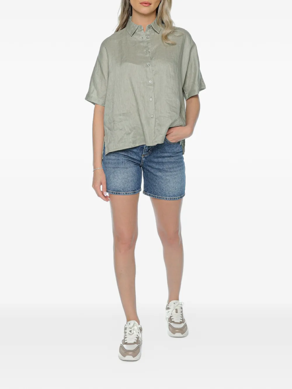 Ecoalf Melania blouse met korte mouwen Groen