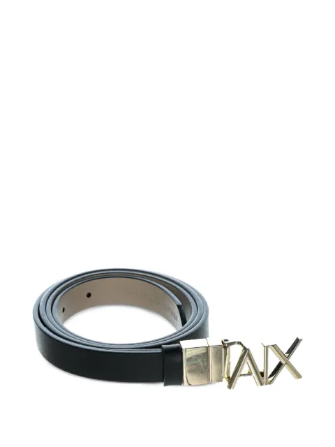 Armani Exchange logo-plaque leather belt