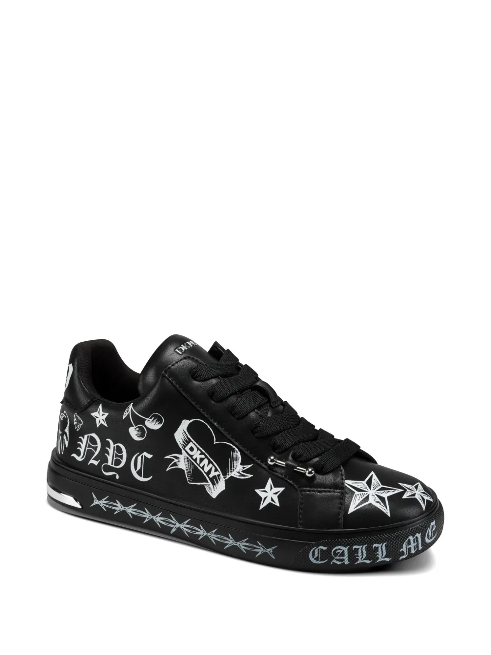 DKNY Abeni Tattoo sneakers Zwart