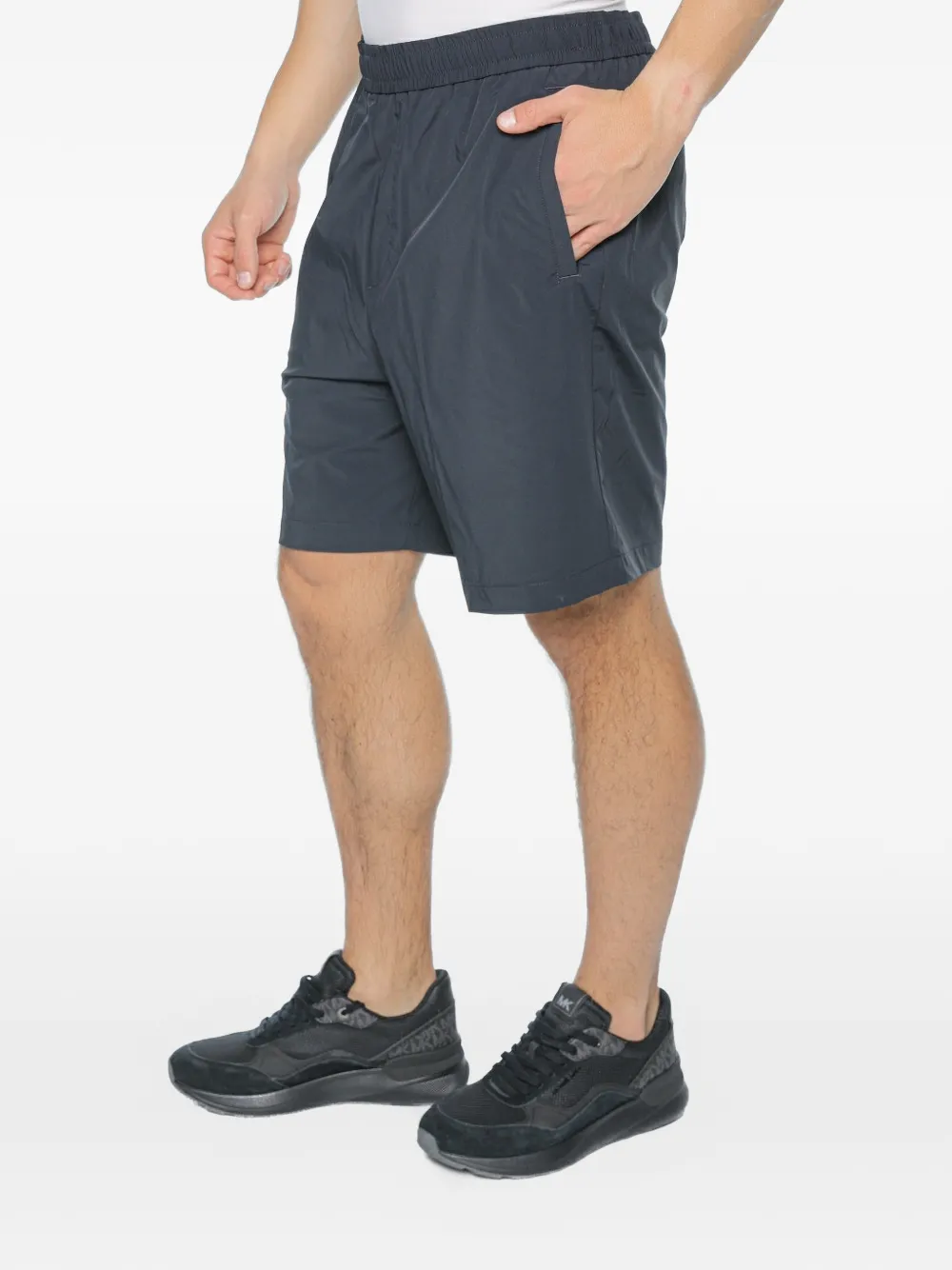 Armani Exchange Shorts met elastische tailleband Blauw