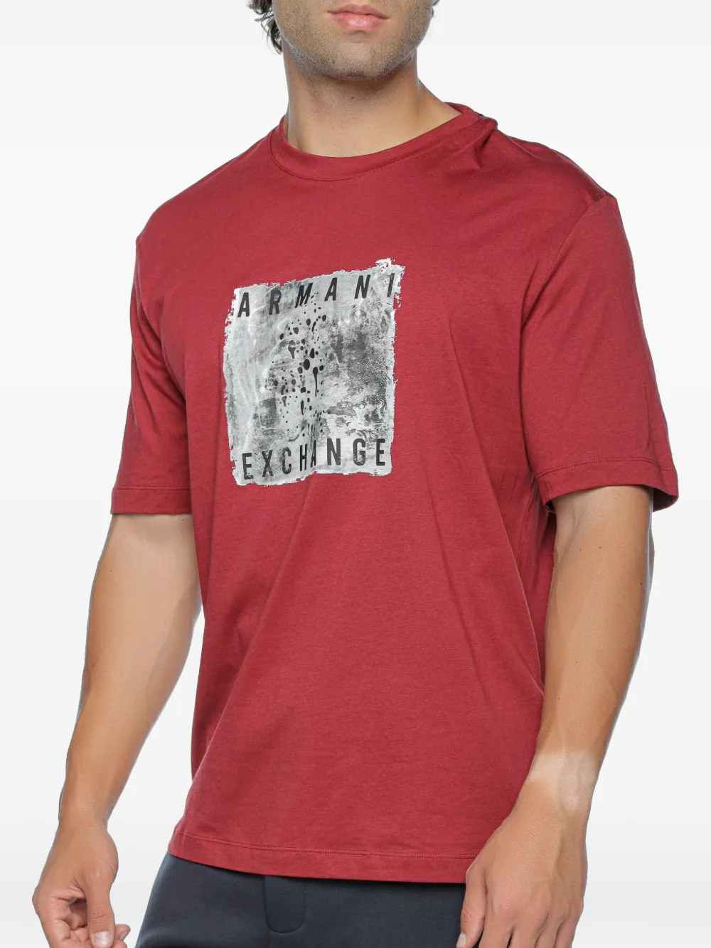 Armani Exchange T-shirt met logoprint Rood