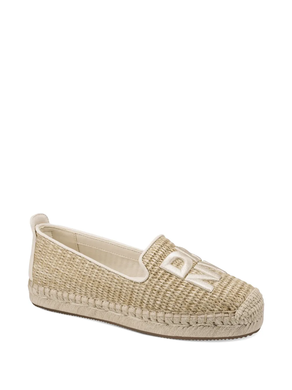 DKNY Maciella espadrilles met geborduurd logo Beige