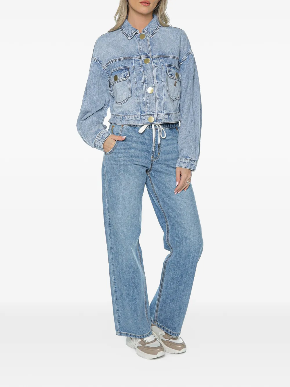 Armani Exchange button-up denim jacket - Blu
