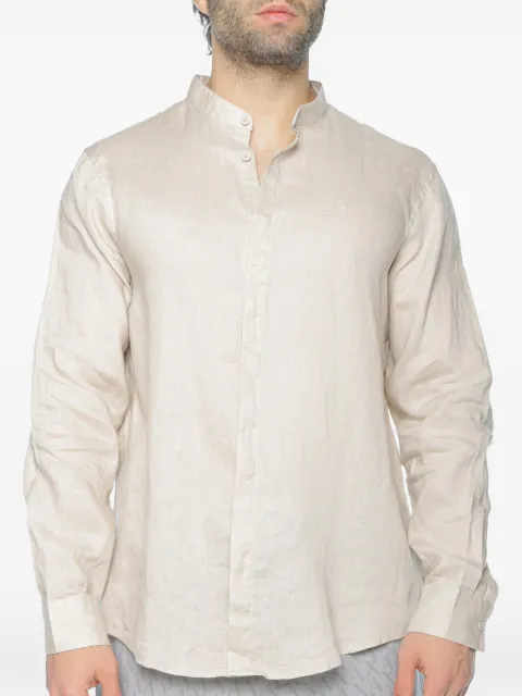 Armani Exchange mandarin-collar long-sleeved shirt
