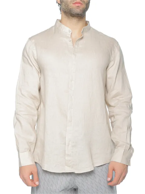 Armani Exchange mandarin-collar long-sleeved shirt