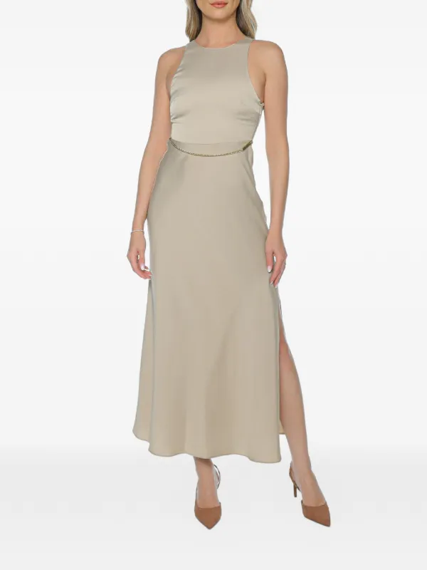 armani evening dresses Exchange chain-detail side-slit Dress | Neutrals Forever New structured corset sale-20250616 Armani couture Long dress made of Size:11.5 US Women (8.5 UK/AU)