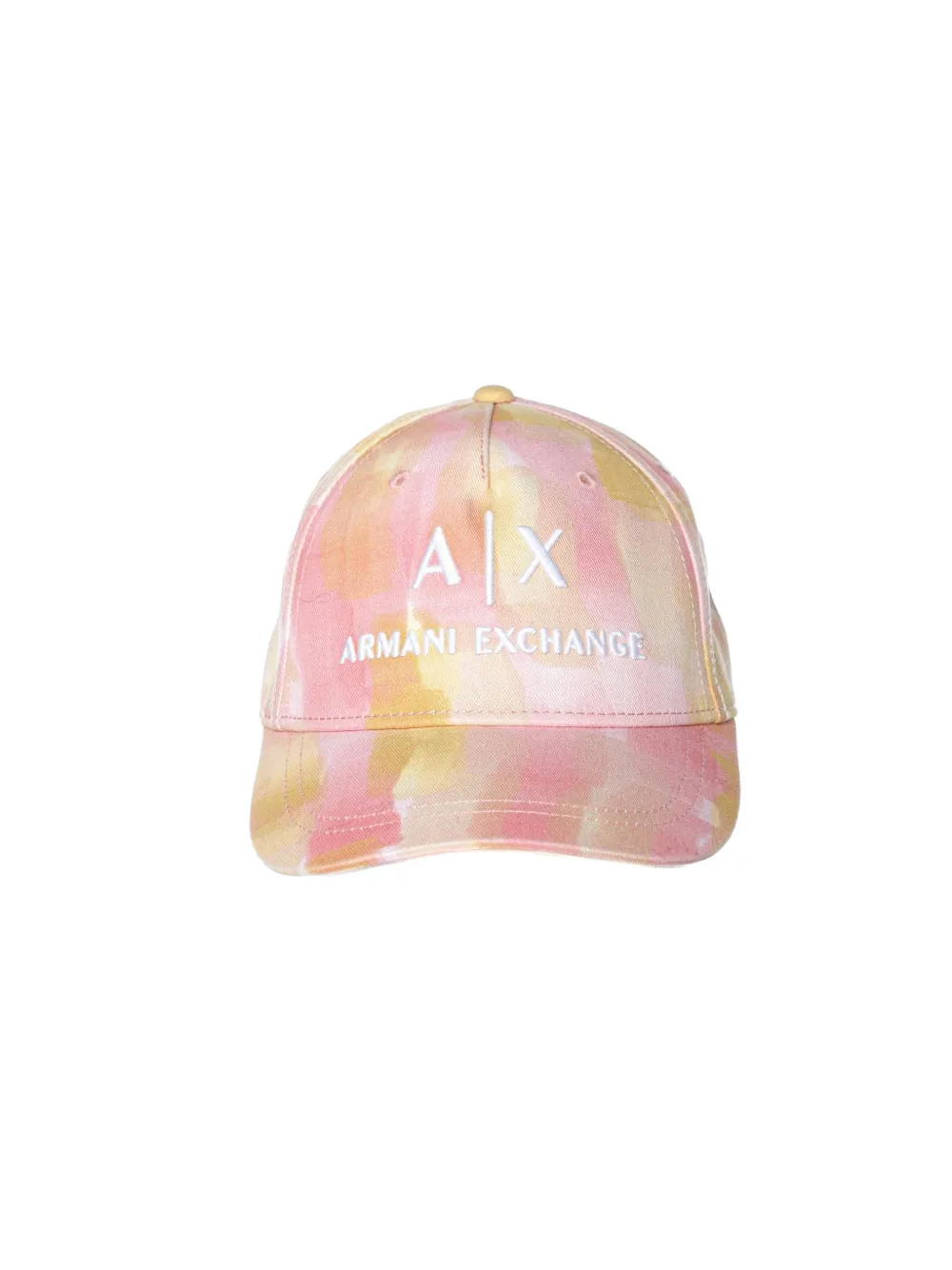 Armani Exchange logo-embroidered tie-dye baseball hat - Roze