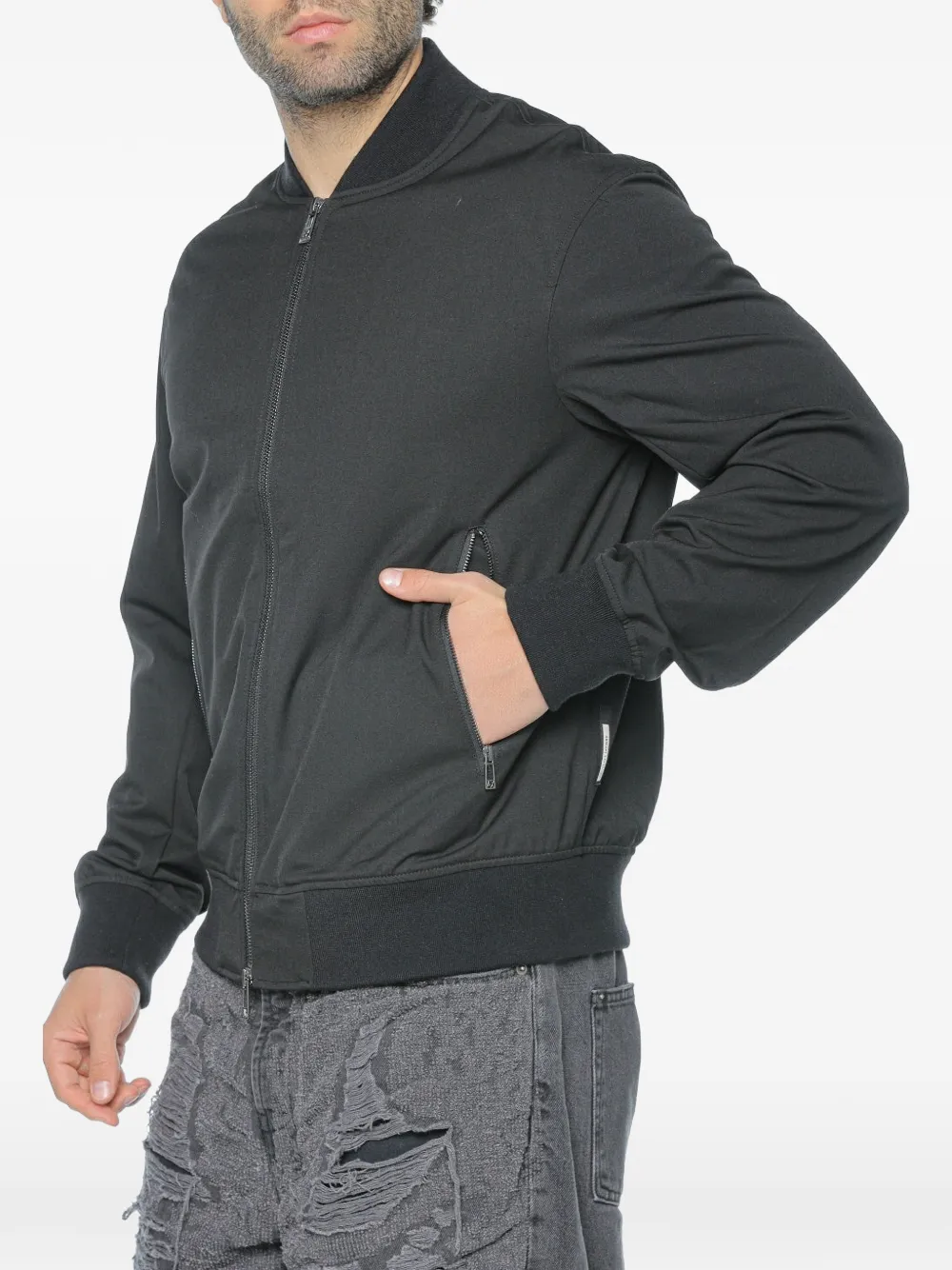 Armani Exchange Bomberjack met rits Zwart