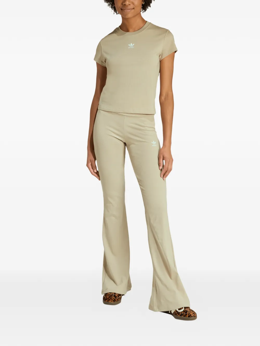 adidas Flared broek Beige