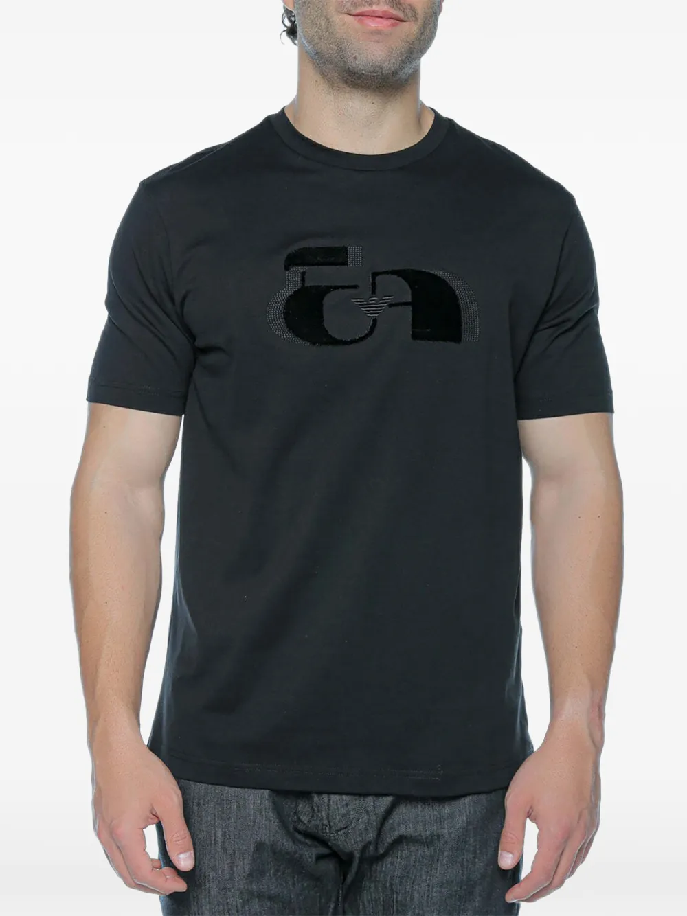 Emporio Armani logo-patch T-shirt - Nero
