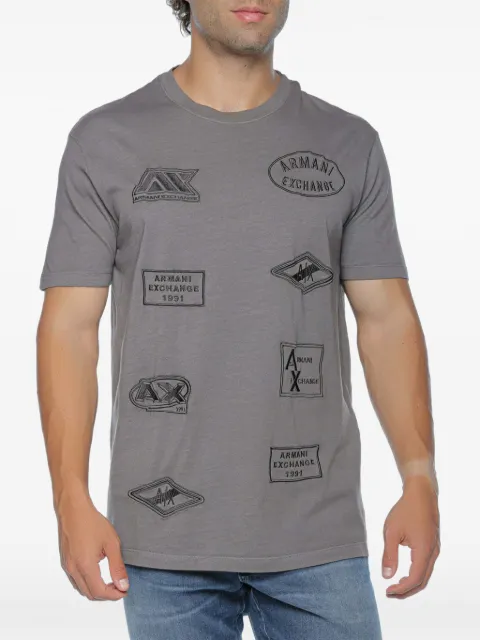Armani Exchange logo-embroidered T-shirt