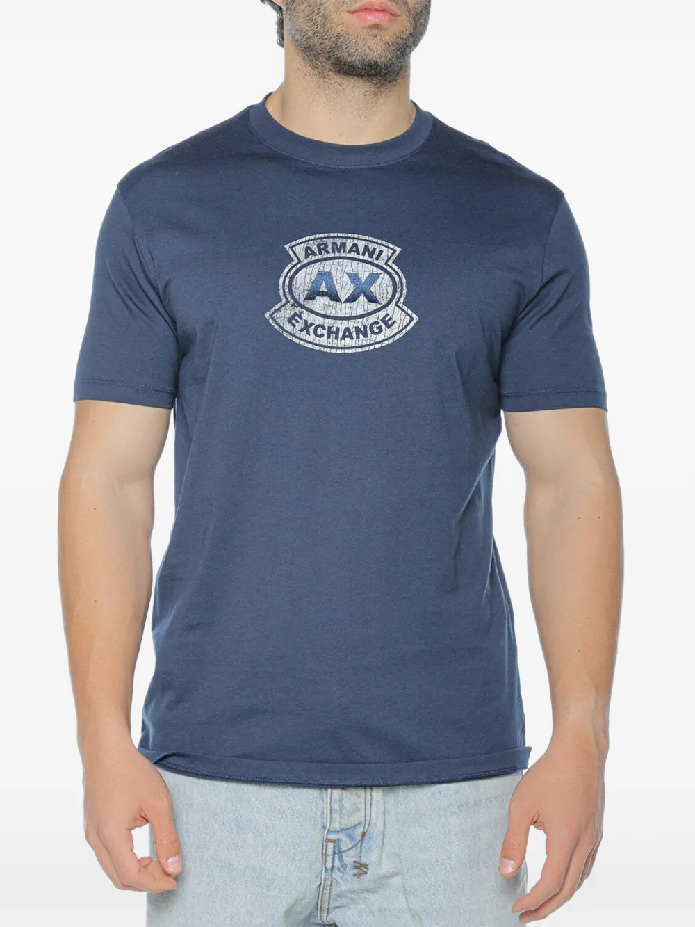 Armani Exchange logo-print T-shirt - Blu