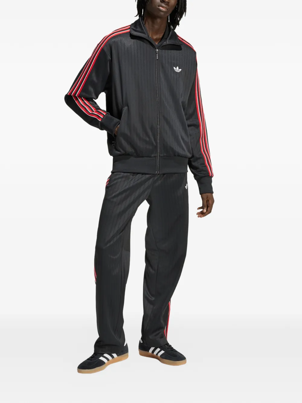 adidas Firebird jack met zijstreep Zwart