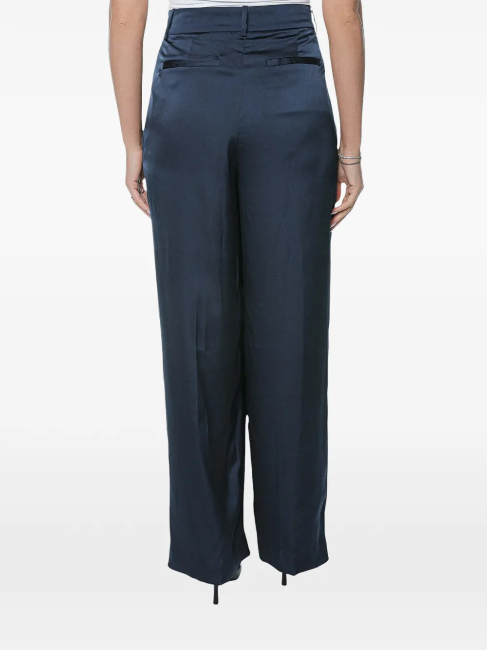Michael Kors Satijnen broek Blauw