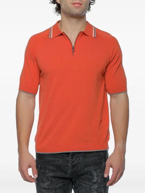 Armani Exchange zip-fastening knit polo shirt