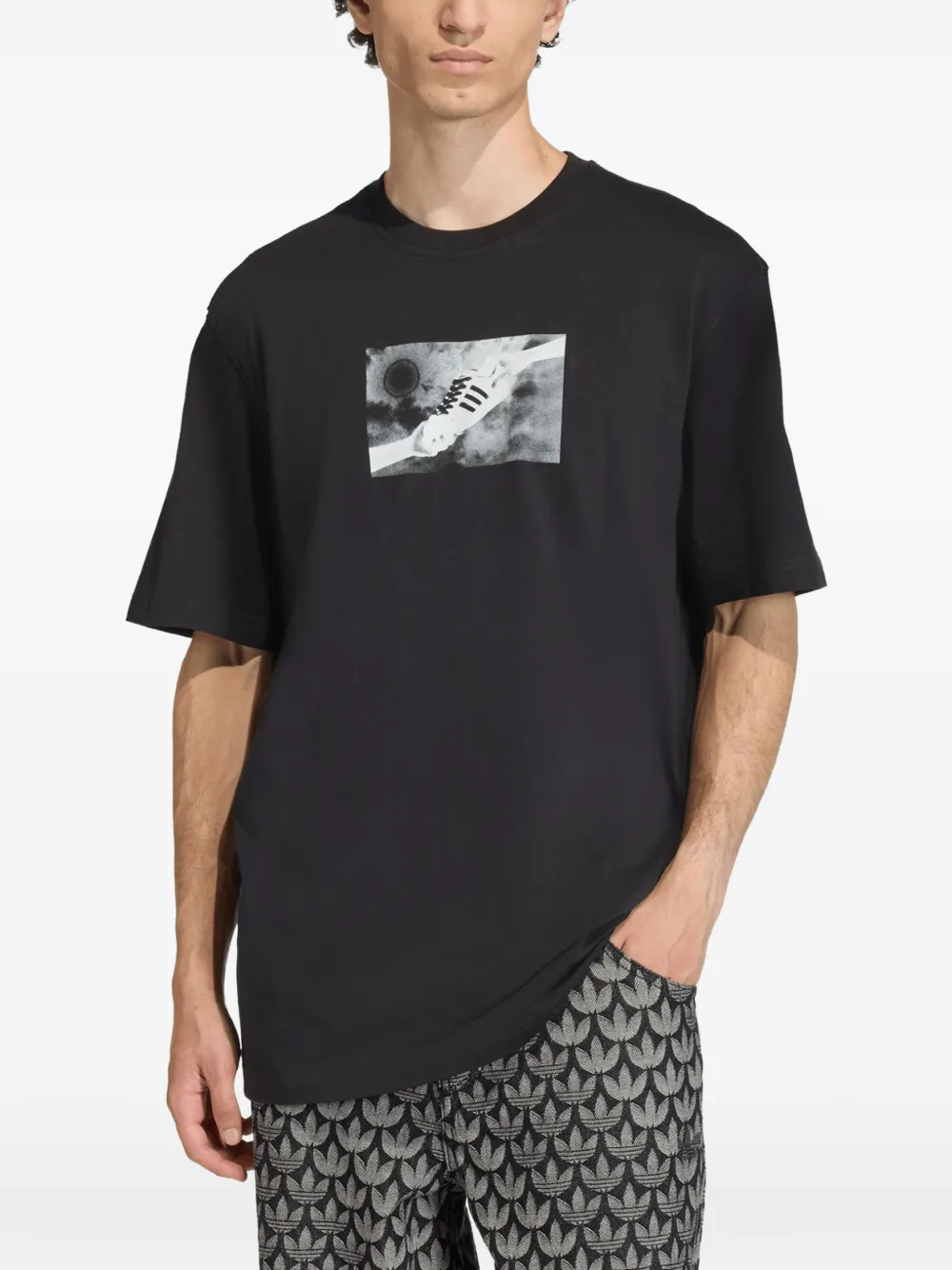 adidas graphic-print T-shirt - Nero
