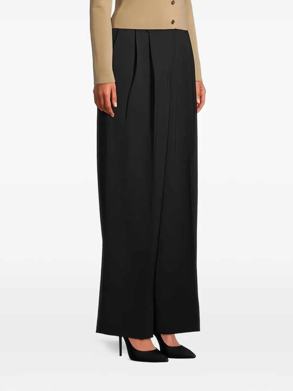Michael Kors pleated wide-leg trousers - Nero
