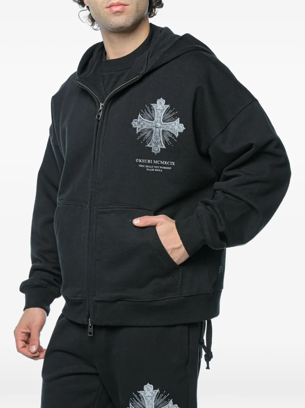 Ksubi False Idols Ekcess zip-up hoodie - Nero
