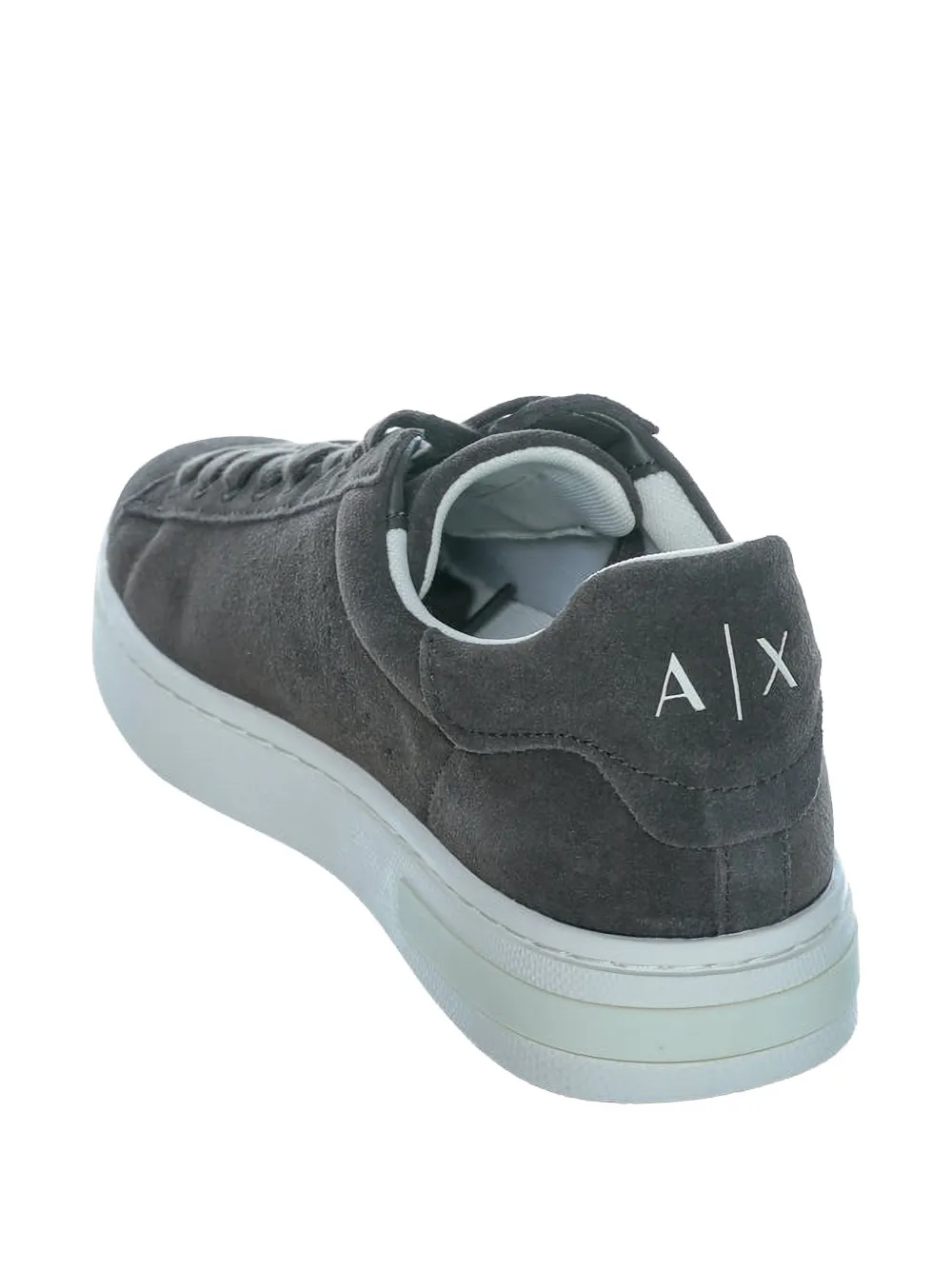 Armani Exchange Suède sneakers met logoprint Zwart