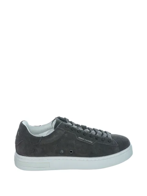 Armani Exchange logo-print suede sneakers