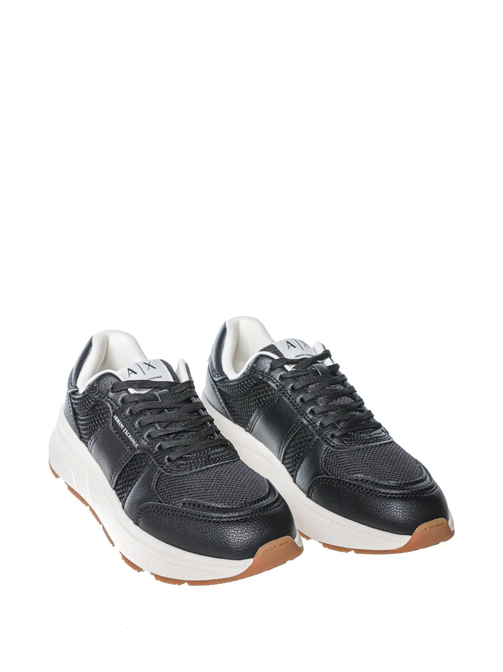 Armani Exchange Sneakers met logopatch Zwart