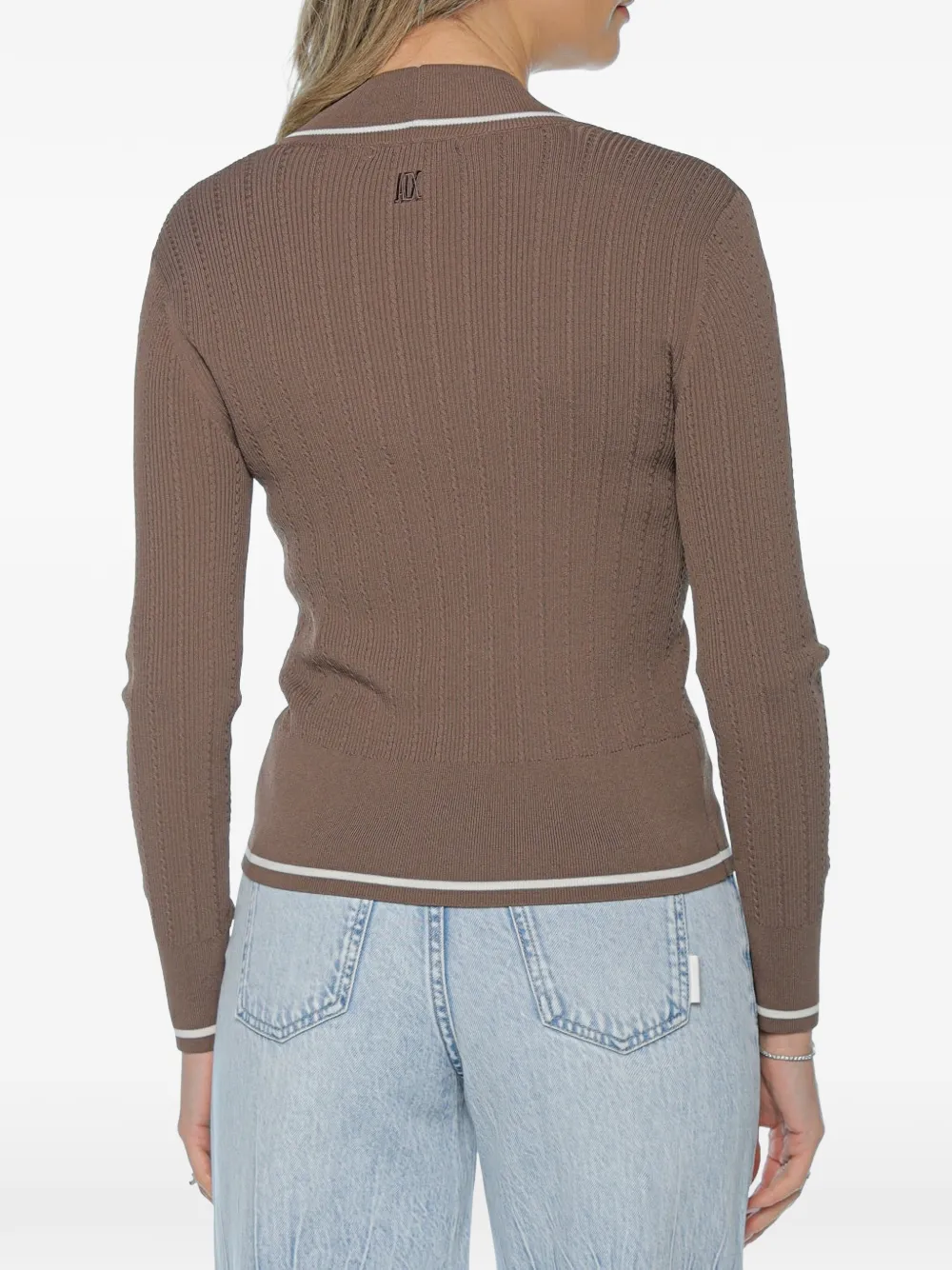 Armani Exchange Trui met V-hals Bruin