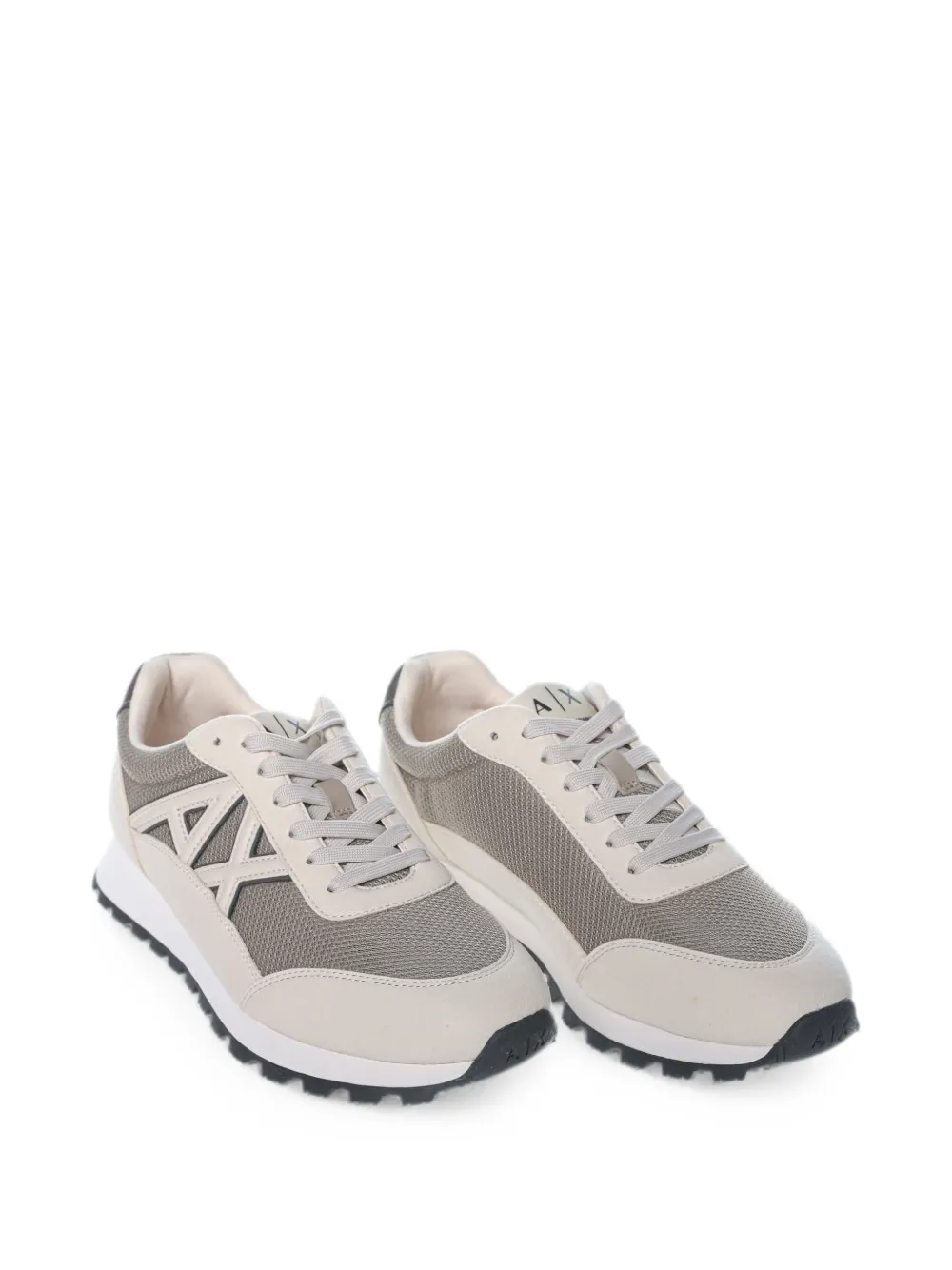 Armani Exchange Sneakers met logopatch Beige