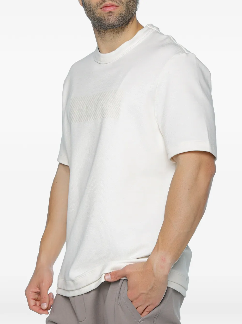 Armani Exchange short-sleeve logo-print T-shirt - Weiß