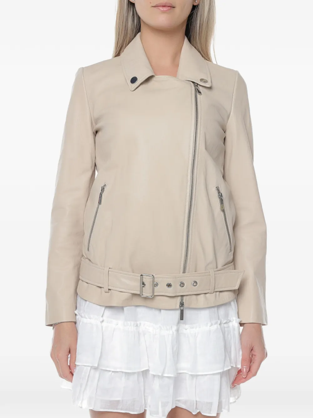 Armani Exchange belted jacket - Nude