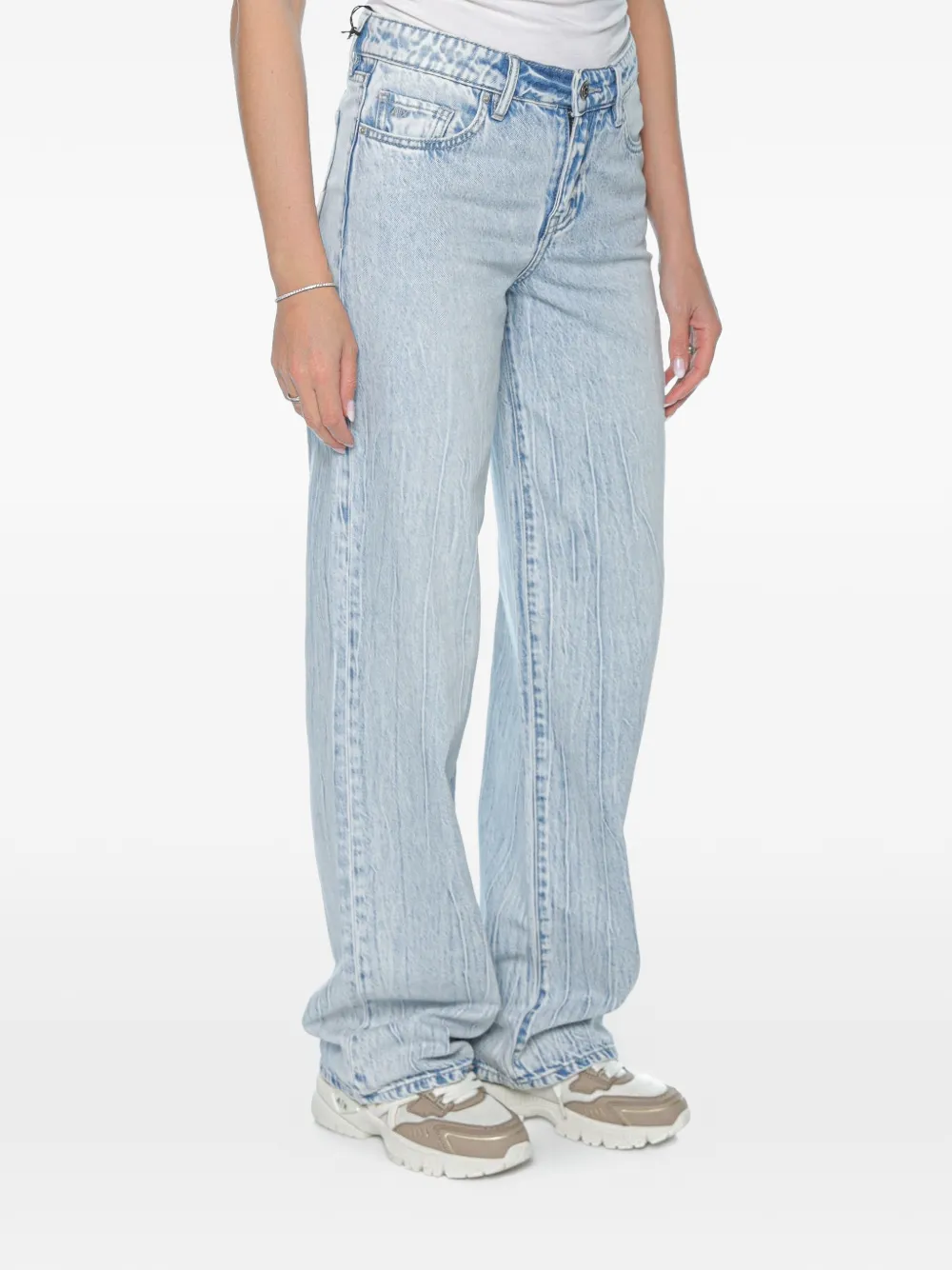 Armani Exchange Jeans met logopatch Blauw
