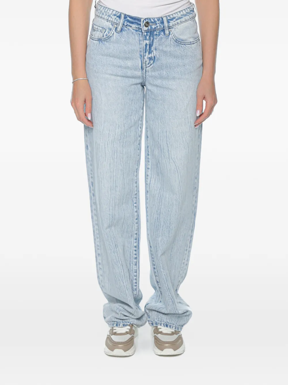 Armani Exchange logo-patch jeans - Blu