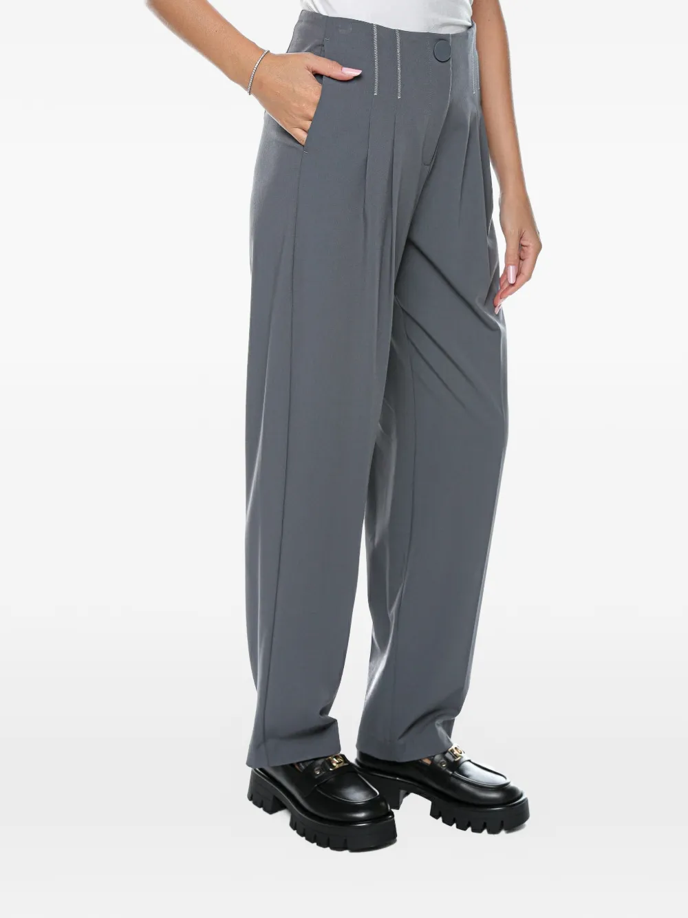 Armani Exchange pleated trousers - Grigio