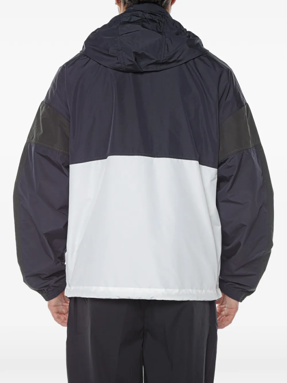 Armani Exchange Jack met colourblocking en capuchon Blauw