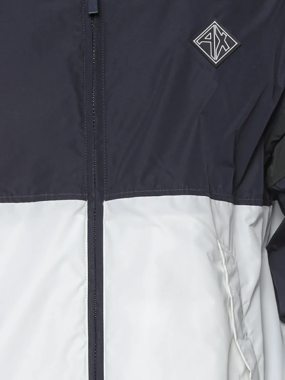 Armani Exchange Jack met colourblocking en capuchon Blauw