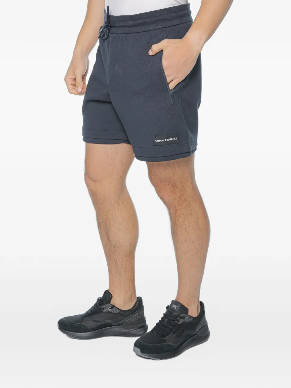 Armani Exchange Shorts met trekkoord Blauw