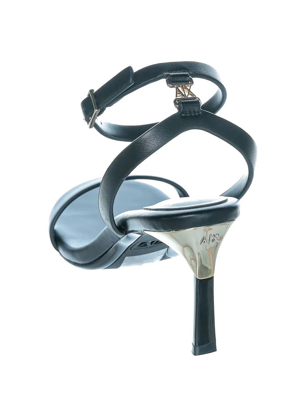 Armani Exchange buckle-fastening stiletto-heel sandals Zwart