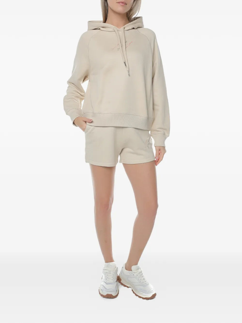 Armani Exchange Shorts met geborduurd logo Beige