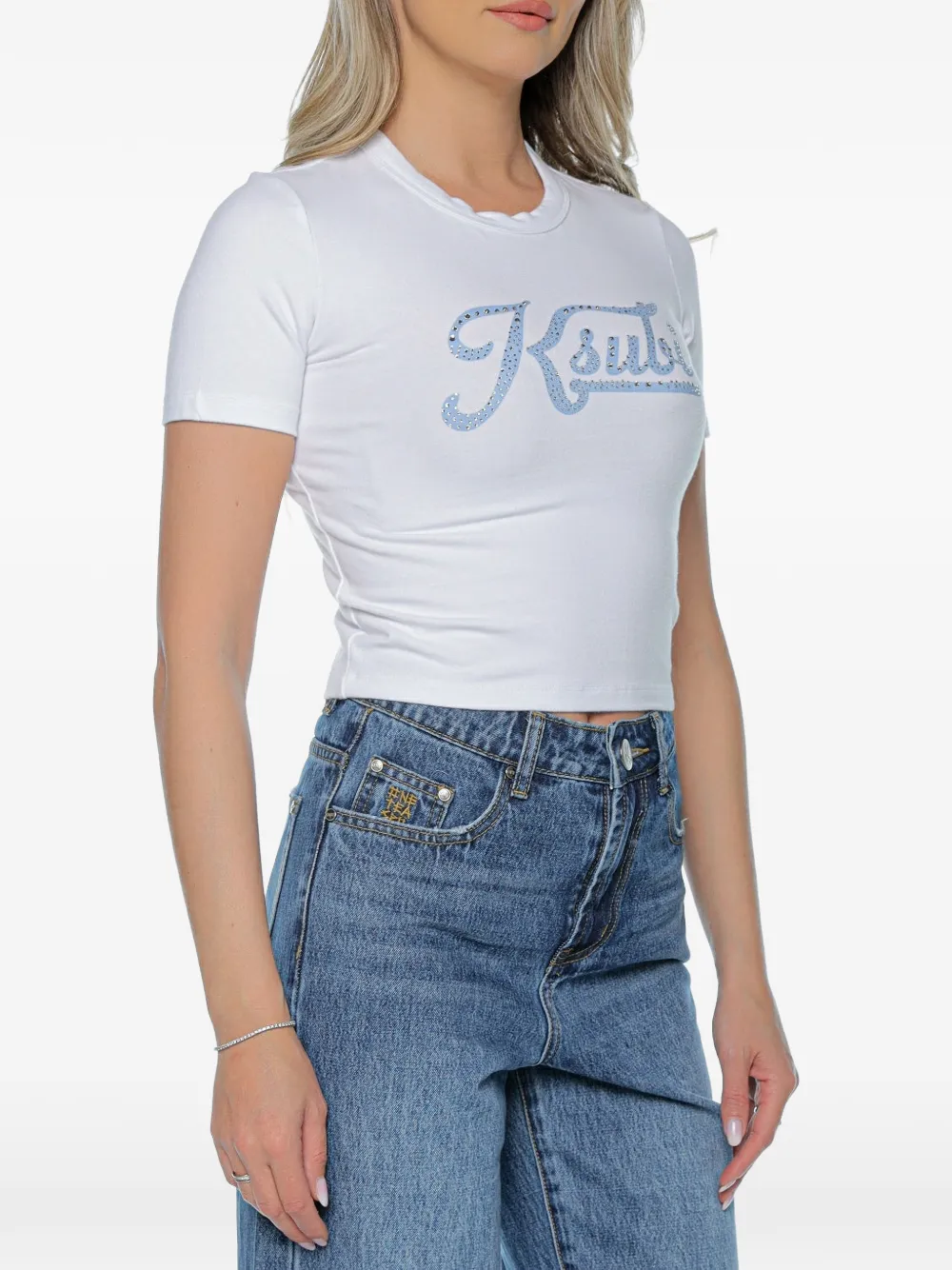  Ksubi Camiseta Bling Con Logo Estampado - Blanco 