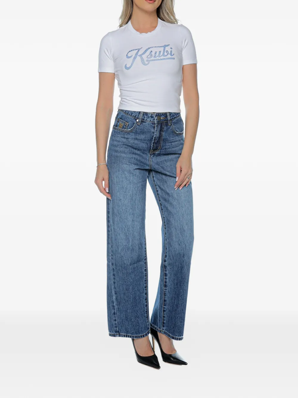  Ksubi Camiseta Bling Con Logo Estampado - Blanco 