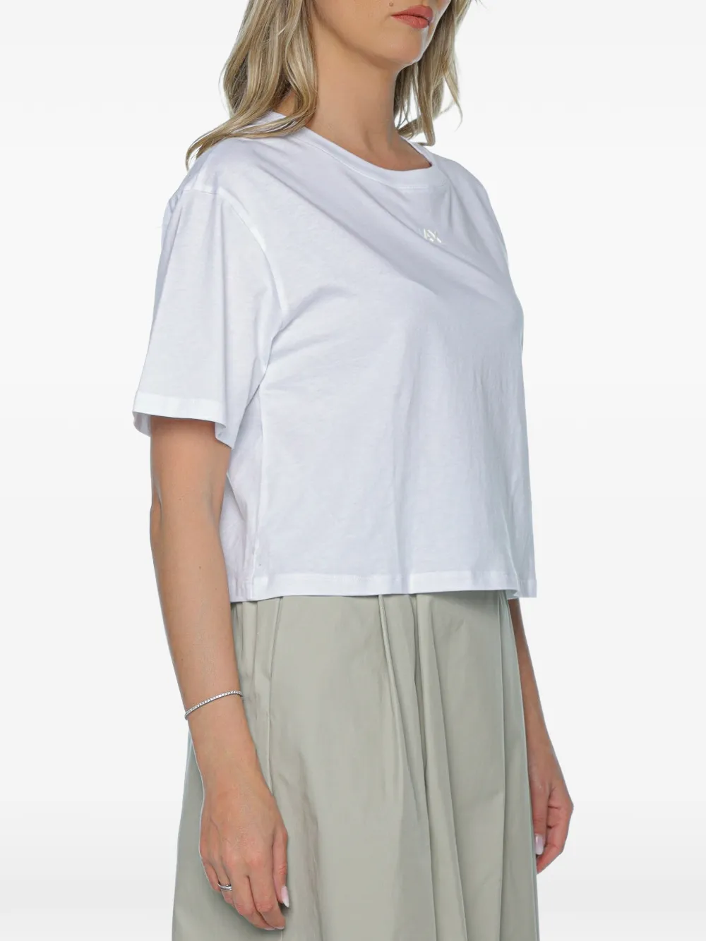 Armani Exchange T-shirt met geborduurd logo Wit