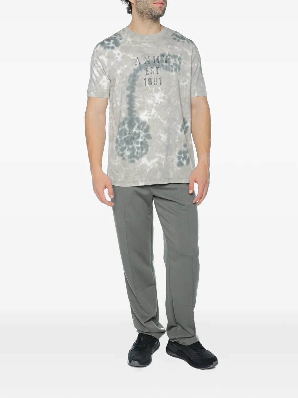 Armani Exchange T-shirt met logoprint Beige