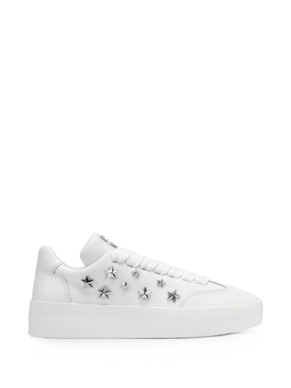 DKNY Glynda star-studded lace-up sneakers Wit