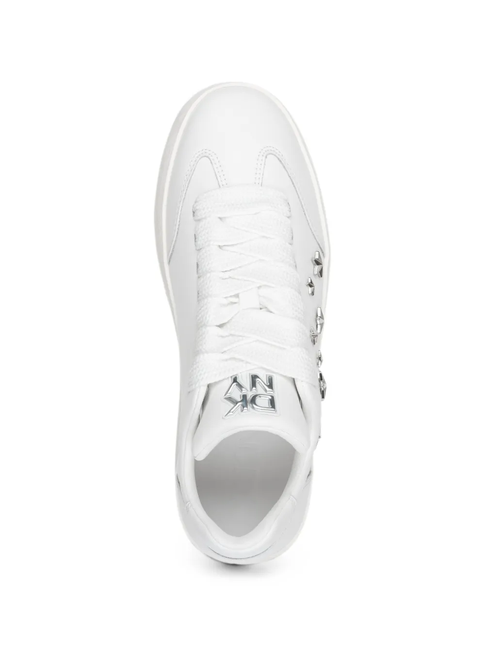 DKNY Glynda star-studded lace-up sneakers Wit