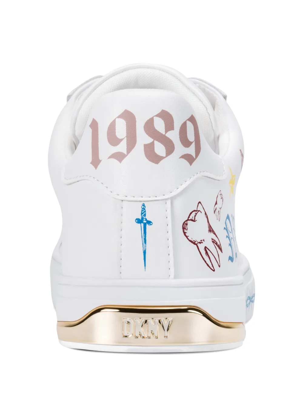 DKNY Abeni Tattoo lace-up sneakers Wit